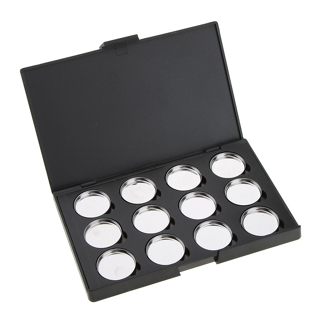 2 Pieces DIY Empty Magnetic Palette Box for Eyeshadow Powder Makeup Case