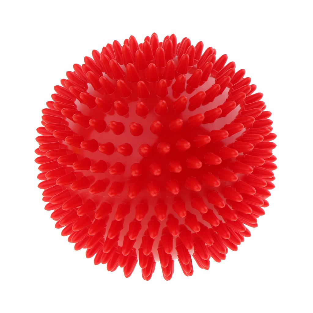 4xSpiky Massage Ball Body Trigger Point Acupuncture Soreness Pain Relief Red