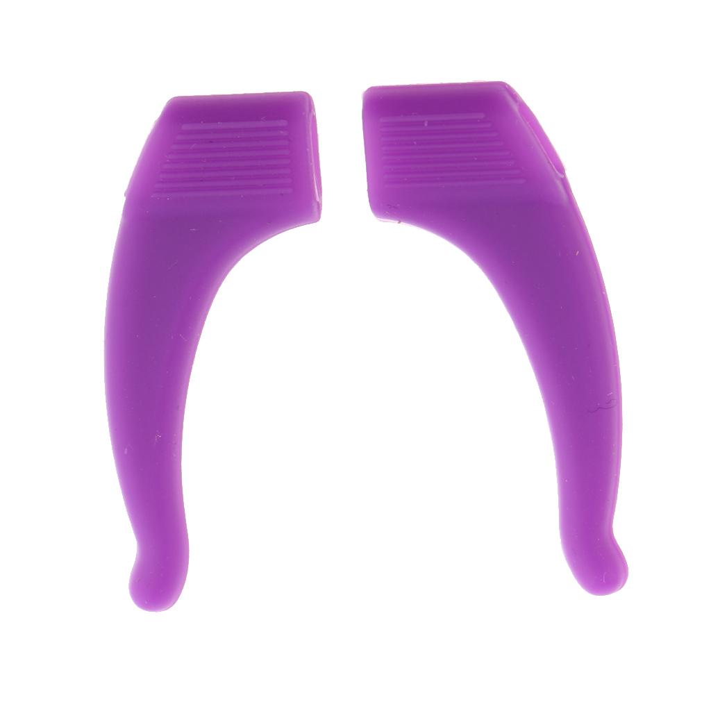 3x10 Pairs Silicone Anti Slip Ear Grip Hooks Holder For Eyeglasses Purple