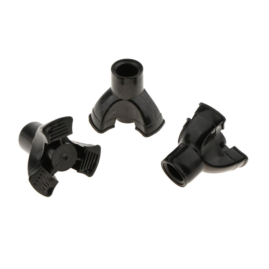 4x3Pcs Crutch Ferrules Rubber End Walking Stick Tips Feet Trekking Pole Bottom 19mm