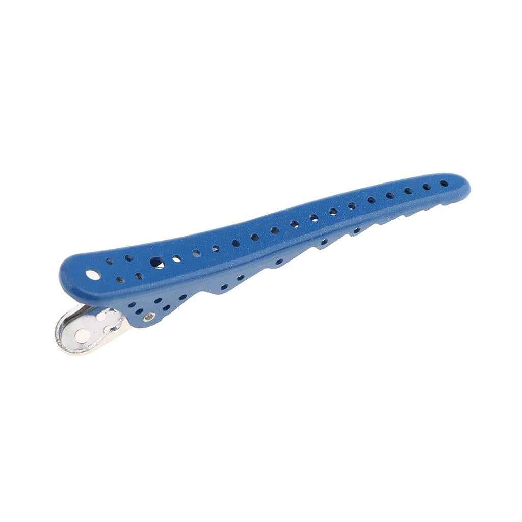 6 Pieces Hairdressing Salon Sectioning Clamp Hair Clips Hairpins Grip Blue
