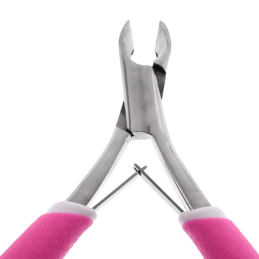 4xNail Pliers Toe Nail Clipper Manicure Pedicure Cutter Clamp Tool Pink