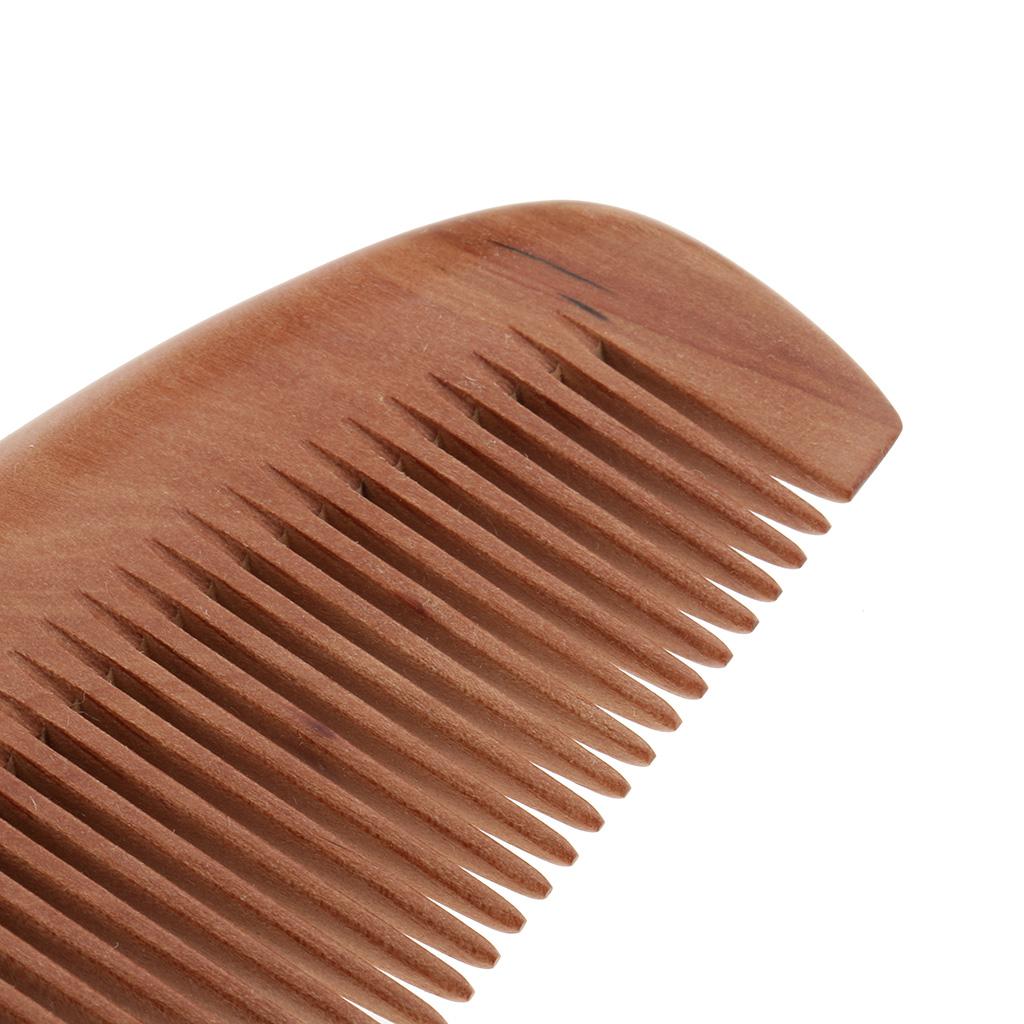 3xNatural Peach Wood Tooth Comb Anti Static Hair Care Comb Massage Fine Teeth