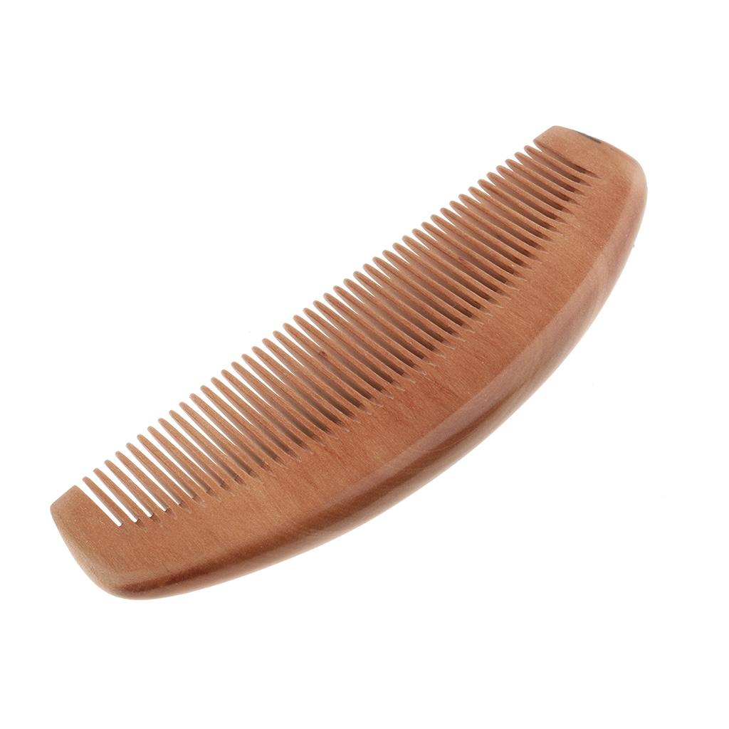 3xNatural Peach Wood Tooth Comb Anti Static Hair Care Comb Massage Fine Teeth