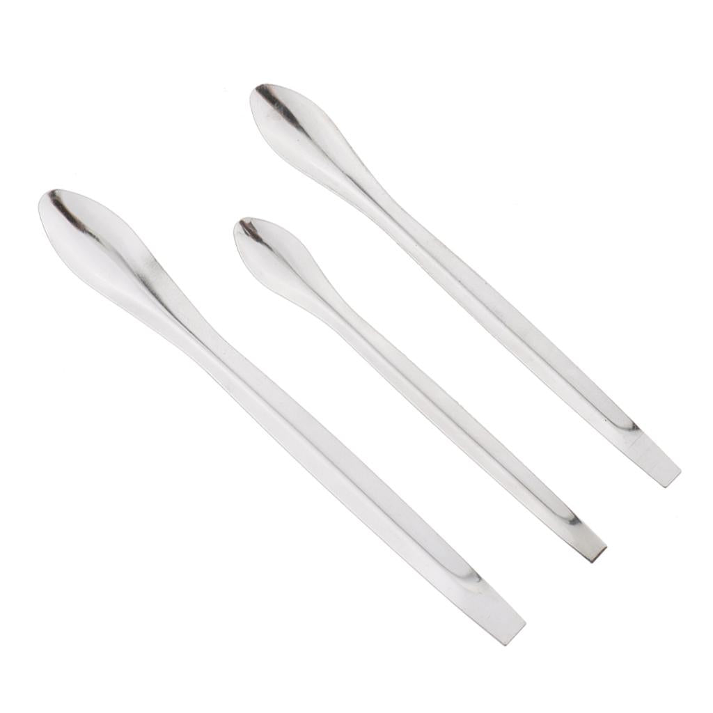 2x3 Pieces Metal Handmade Little Lipstick Spoon Lip Balm DIY Dispensing Spoons