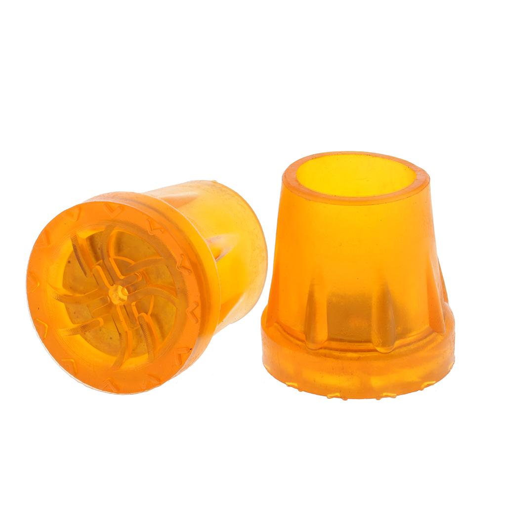 3x2pcs Anti-skid Stable Shock Absorb Walking Stick End Crutch Cane Rubber Tips 32mm