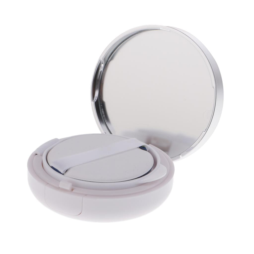 4xEmpty Makeup Powder Foundation Case Air Cushion Puff BB Cream Container 15g Silver