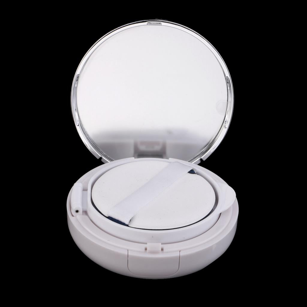 4xEmpty Makeup Powder Foundation Case Air Cushion Puff BB Cream Container 15g Silver