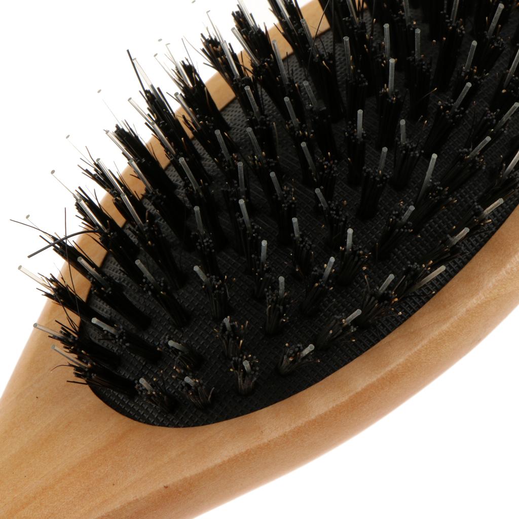 3xWooden Hair Brush Paddle Hairbrush Thick Curly Hair Detangler Scalp Massage