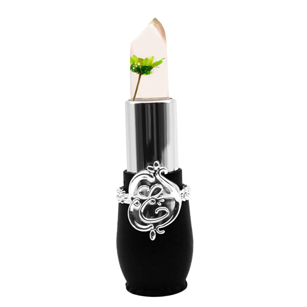 2xJelly Flower Lipstick Lasting Temperature Changing Lip Balm Green Flower