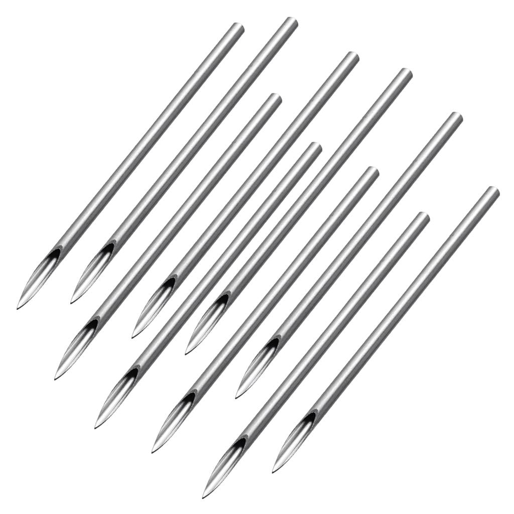 3x10/100 Pieces Sterilized Piercing Needles for Navel Ear Lip 14g 10pcs