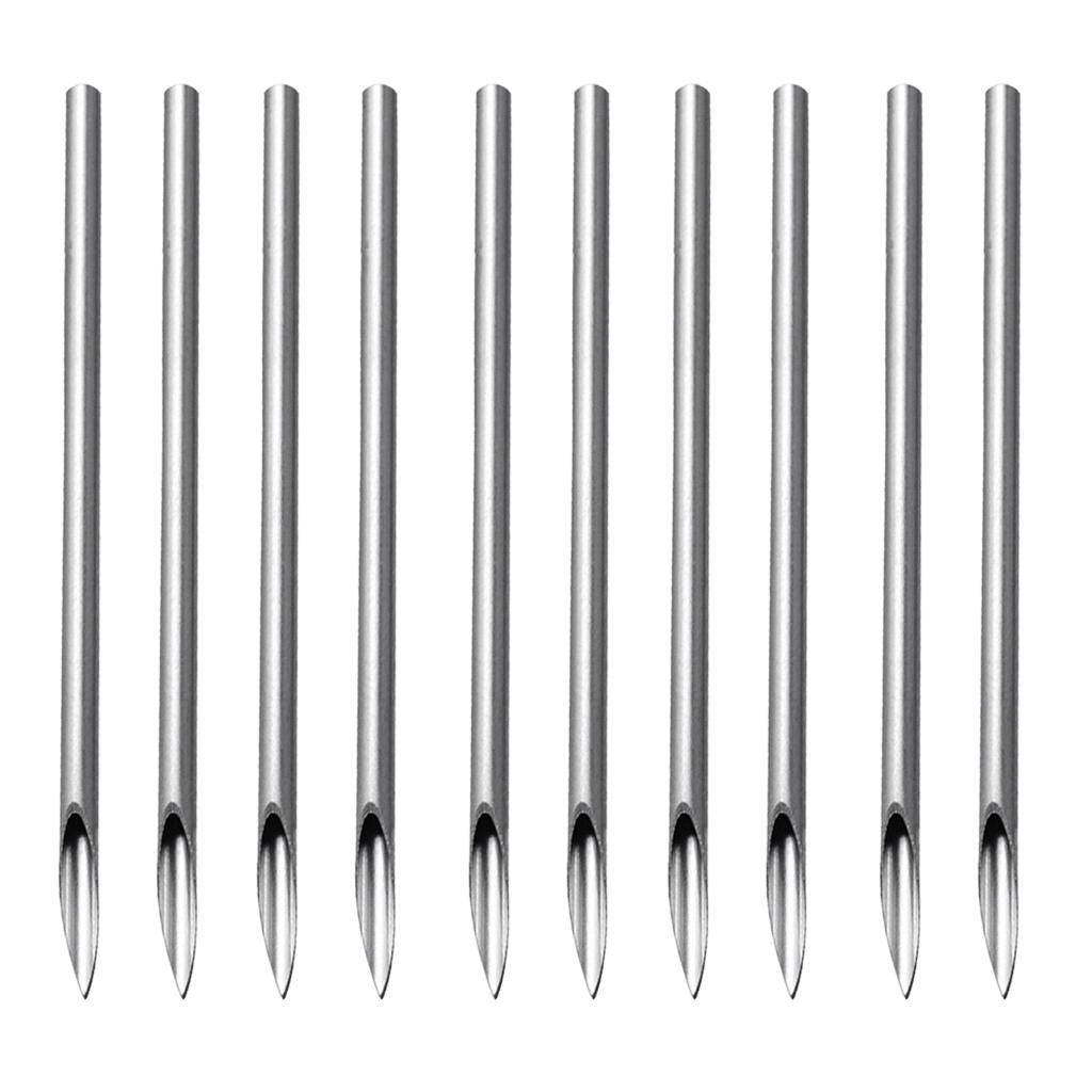2x10/100 Pieces Sterilized Piercing Needles for Navel Ear Lip 14g 10pcs