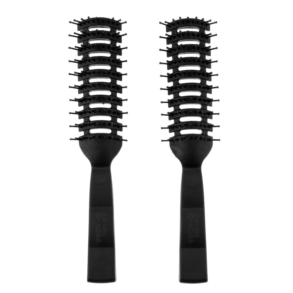 3x2 Styling Hair Brush Ribs Comb Anti-Static Salon Dedicated Curly Hair Comb