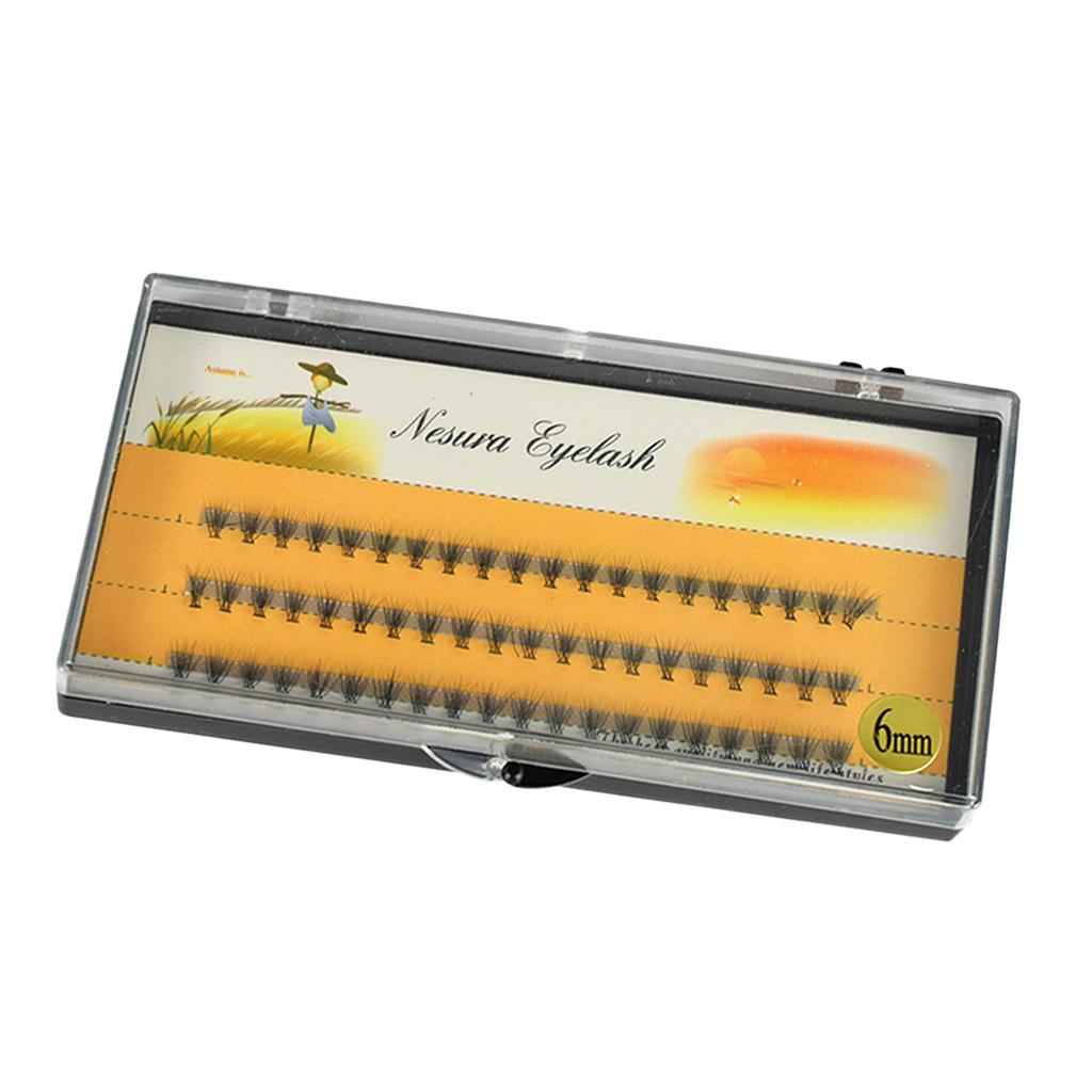 10 Root 60pcs 6mm Black Handmade False Eyelashes Natural Long Individual Eyelashes Extension Fake Lashes Makeup Beauty Cosmetic