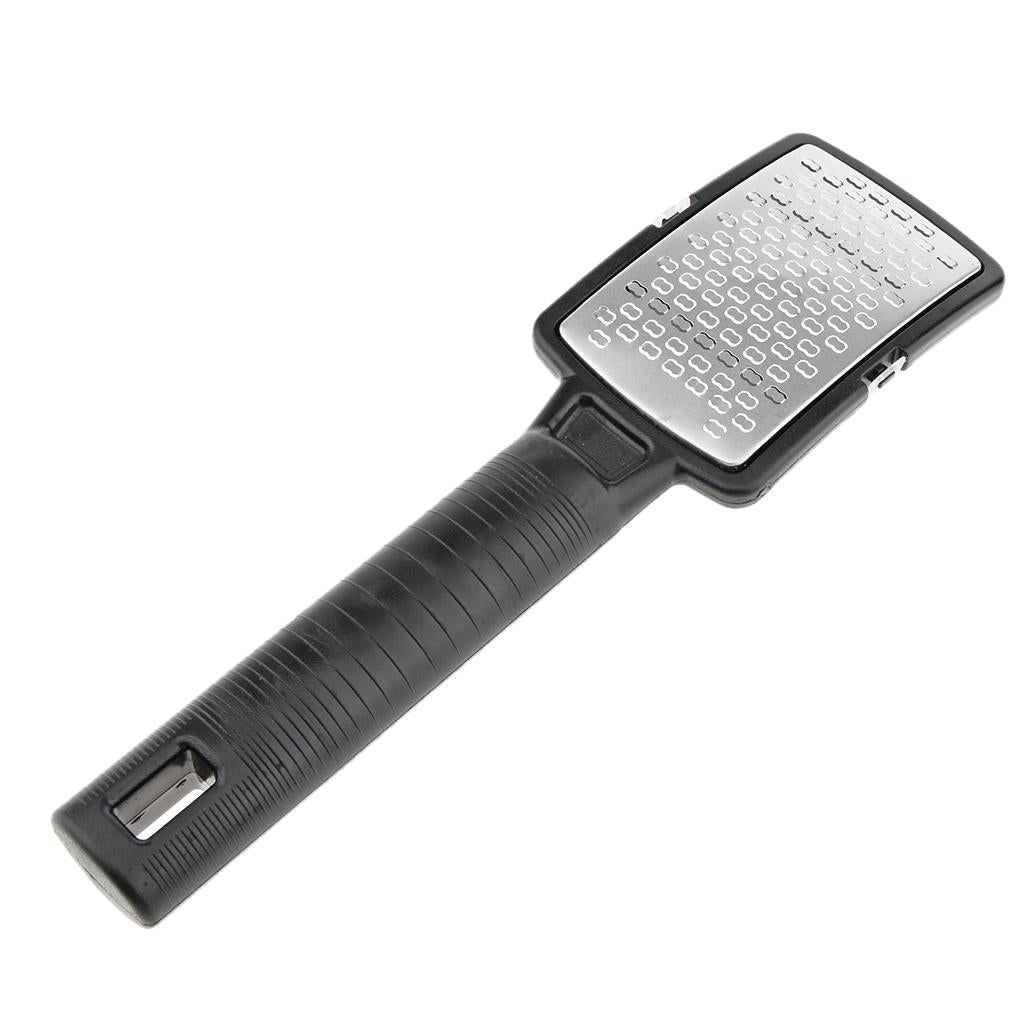2xStainless Steel Foot File Callus Rasp Dead Rough Skin Remover Scrubber Black