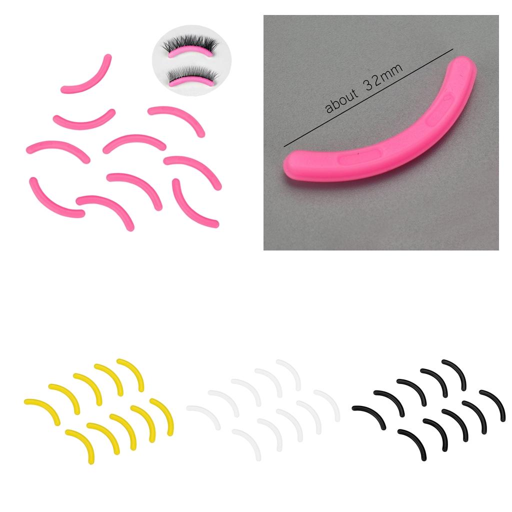 4xSilicone Strips for False Eye Lash Extension Show Display Stand Holder Pink
