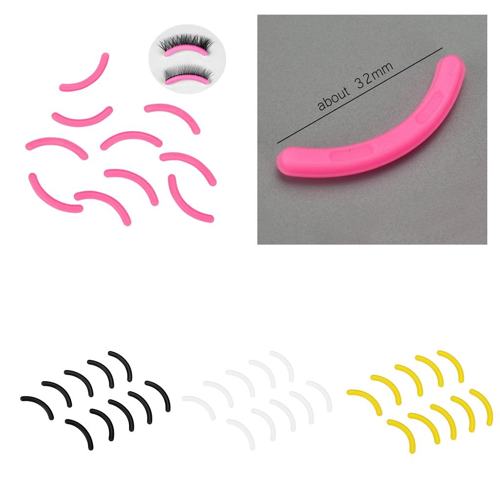 3xSilicone Strips for False Eye Lash Extension Show Display Stand Holder Pink