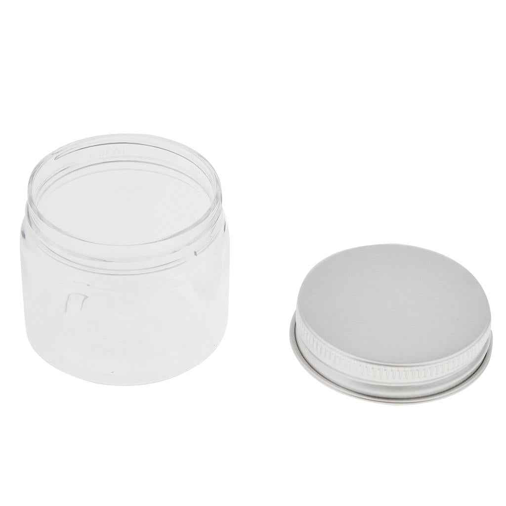 10pcs Empty Cosmetic Pots Lip Balm Container Jar Aluminum Cap Tins 50ml