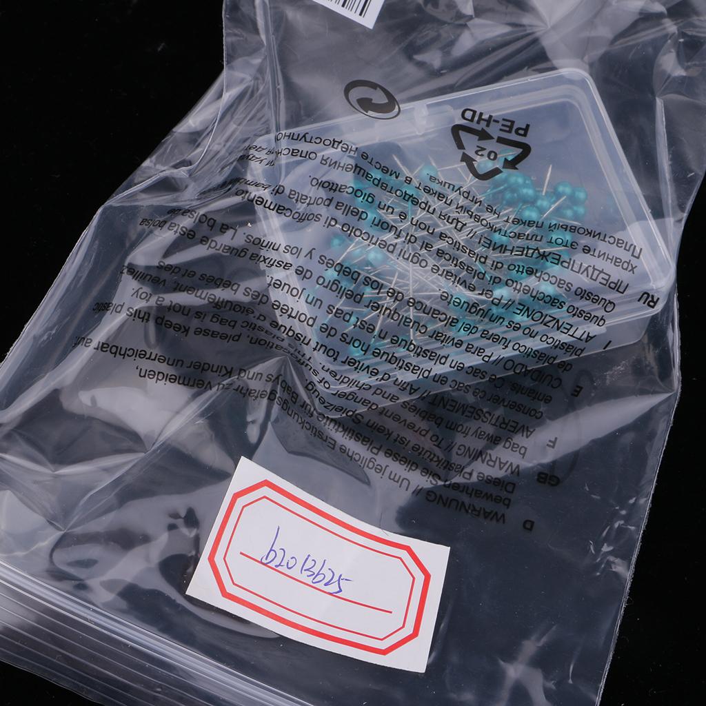 2x100pcs Multicolor Pearlized Head Pins for DIY Jewelry Components Azure