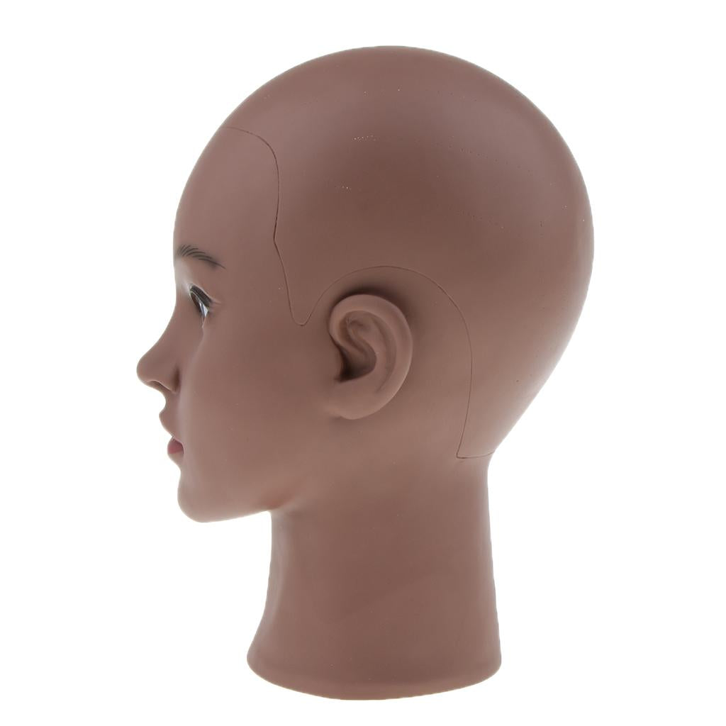 2x Pro Mannequin Head Model Cork Head Canvas Block Wig Making Display Stand