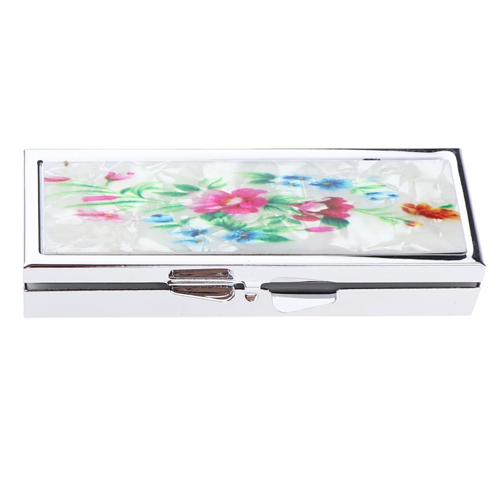 2x6 Compartments Pill Organizer Box Medicine Tablet Case for Daily Travel Use