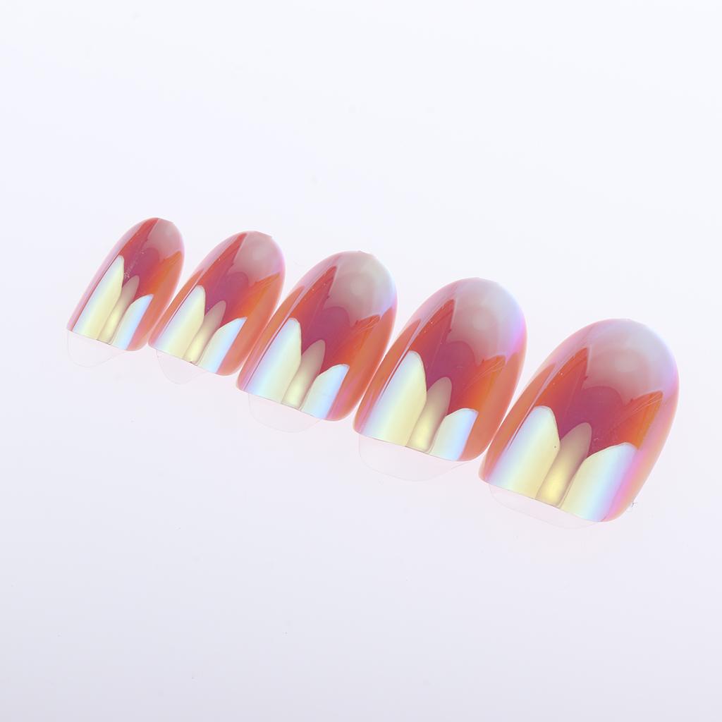 34 Pcs Nail Art Tips Set Ombre False Nails & Salon DIY Manicure Suction Tool
