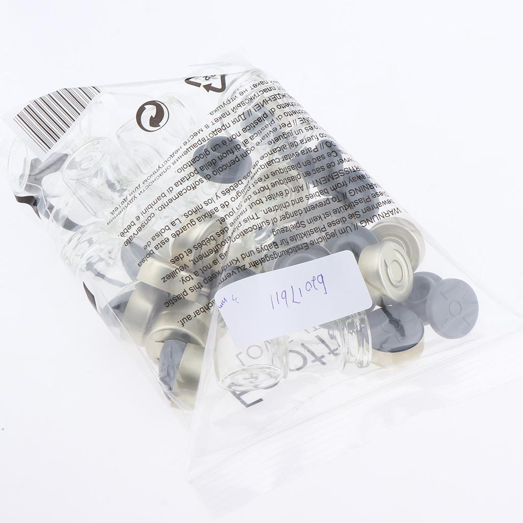 4x20Pcs Empty Glass Vials Bottles Liquid Containers 3ml