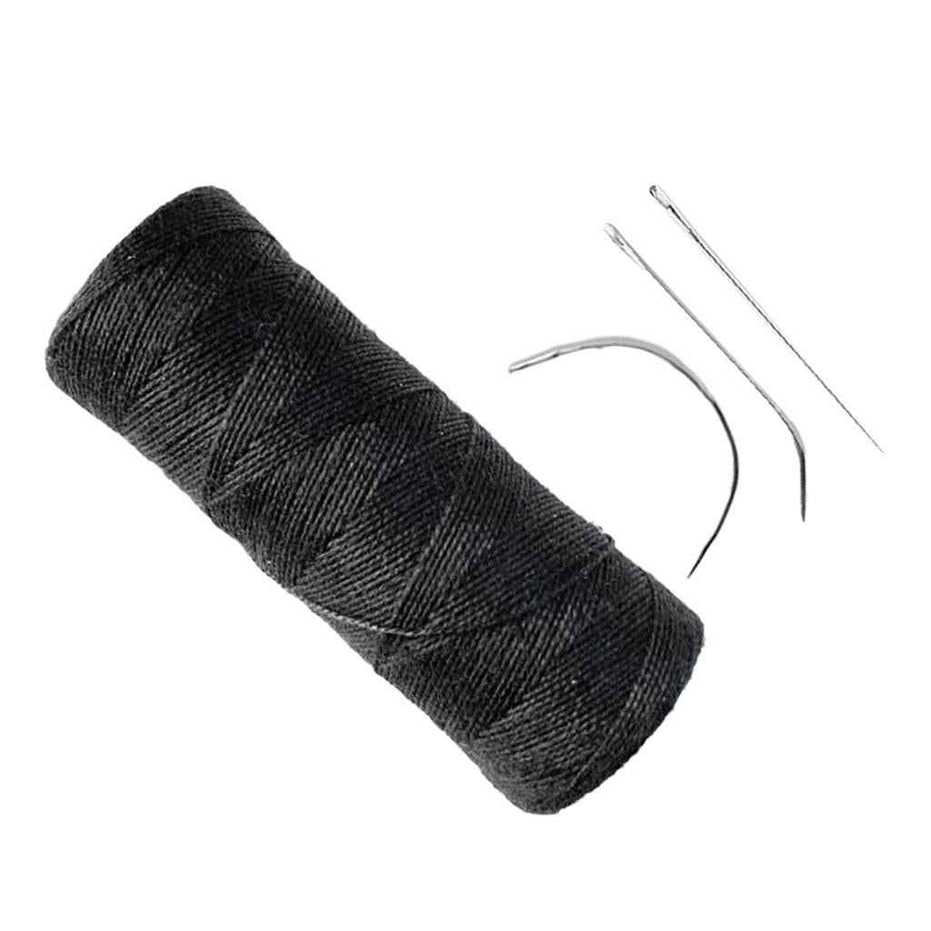 Polyester Hair Track Weft Weaving Sew Decor Thread For Hair Extensions Black