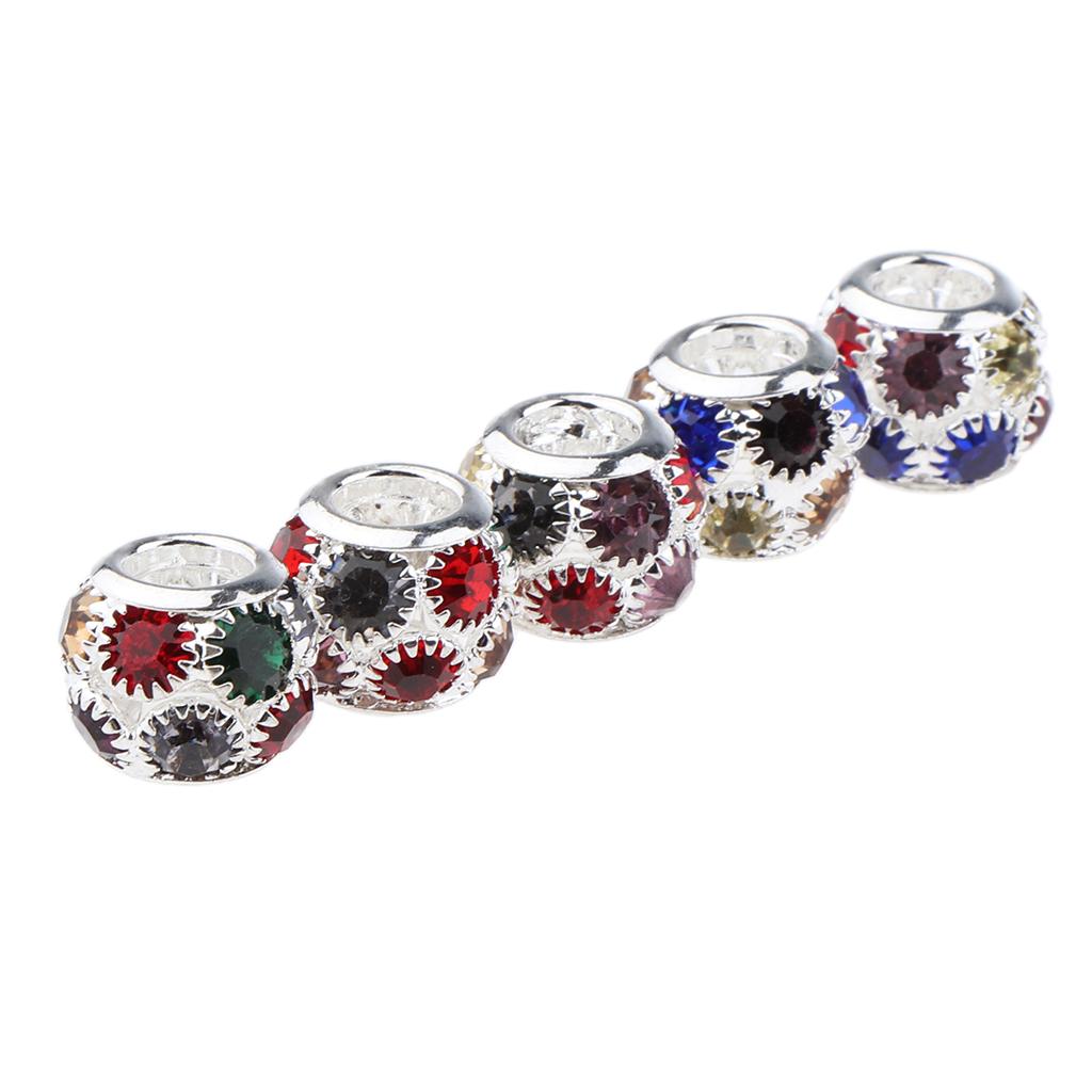 15pcs Dreadlock Hair Beads Hair Braid Pins Rings Cuff Clips Fashion Jewelry