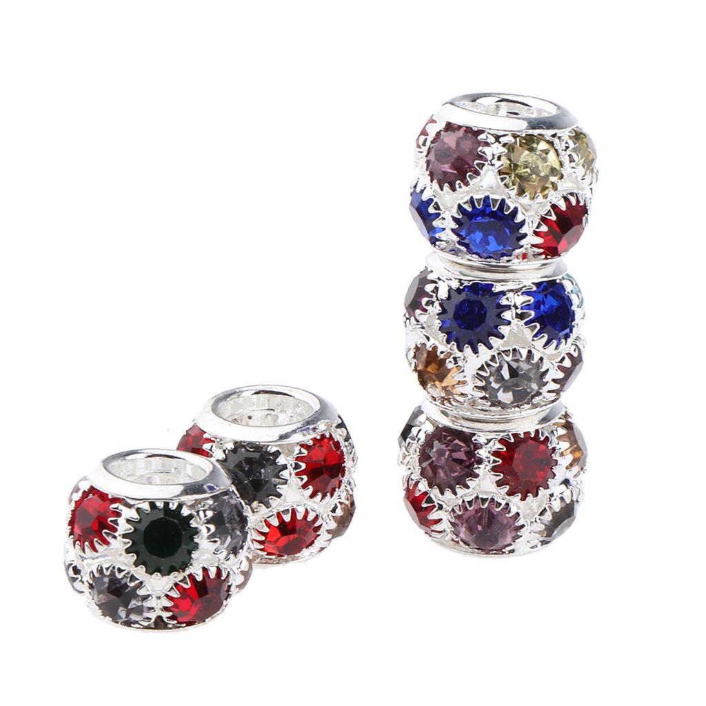 15pcs Dreadlock Hair Beads Hair Braid Pins Rings Cuff Clips Fashion Jewelry