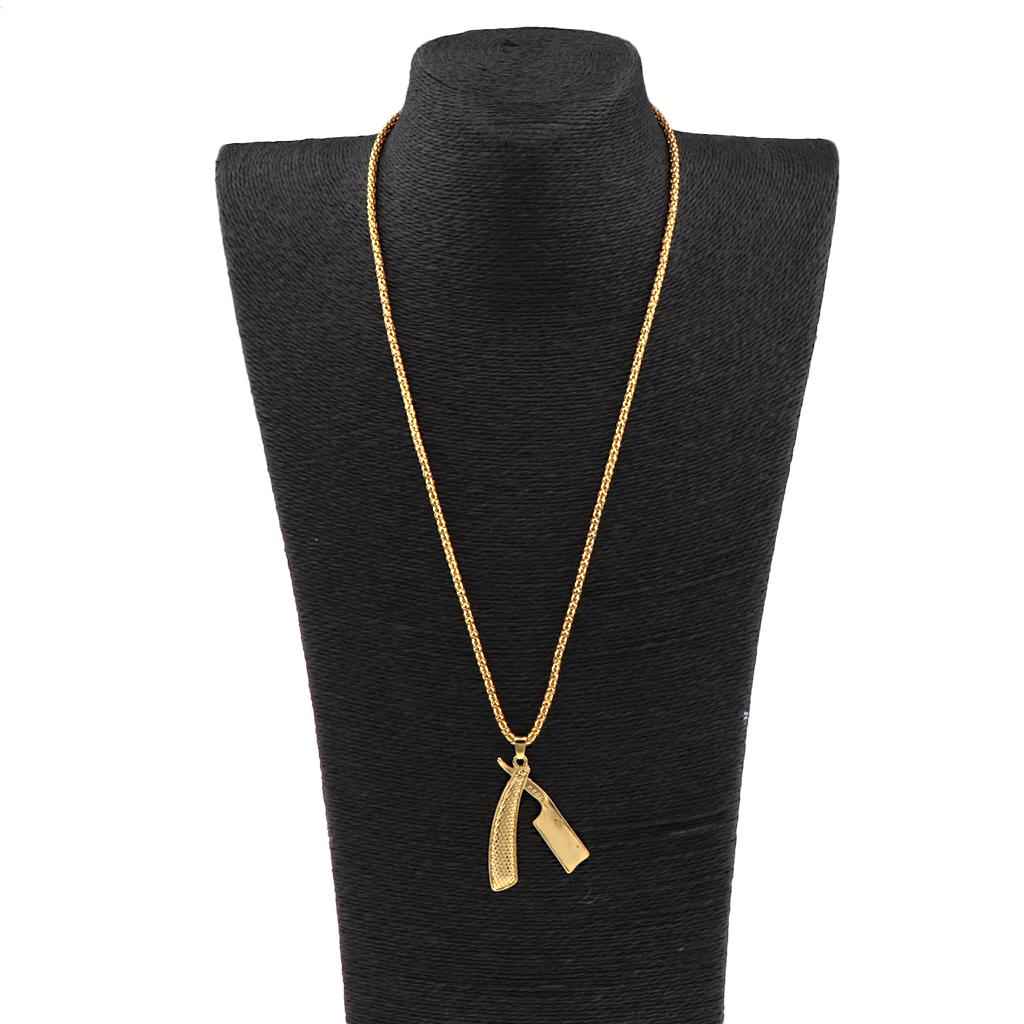 Personalized Necklace Barber Shaver Pendant Metal Necklace Chain for Men 01