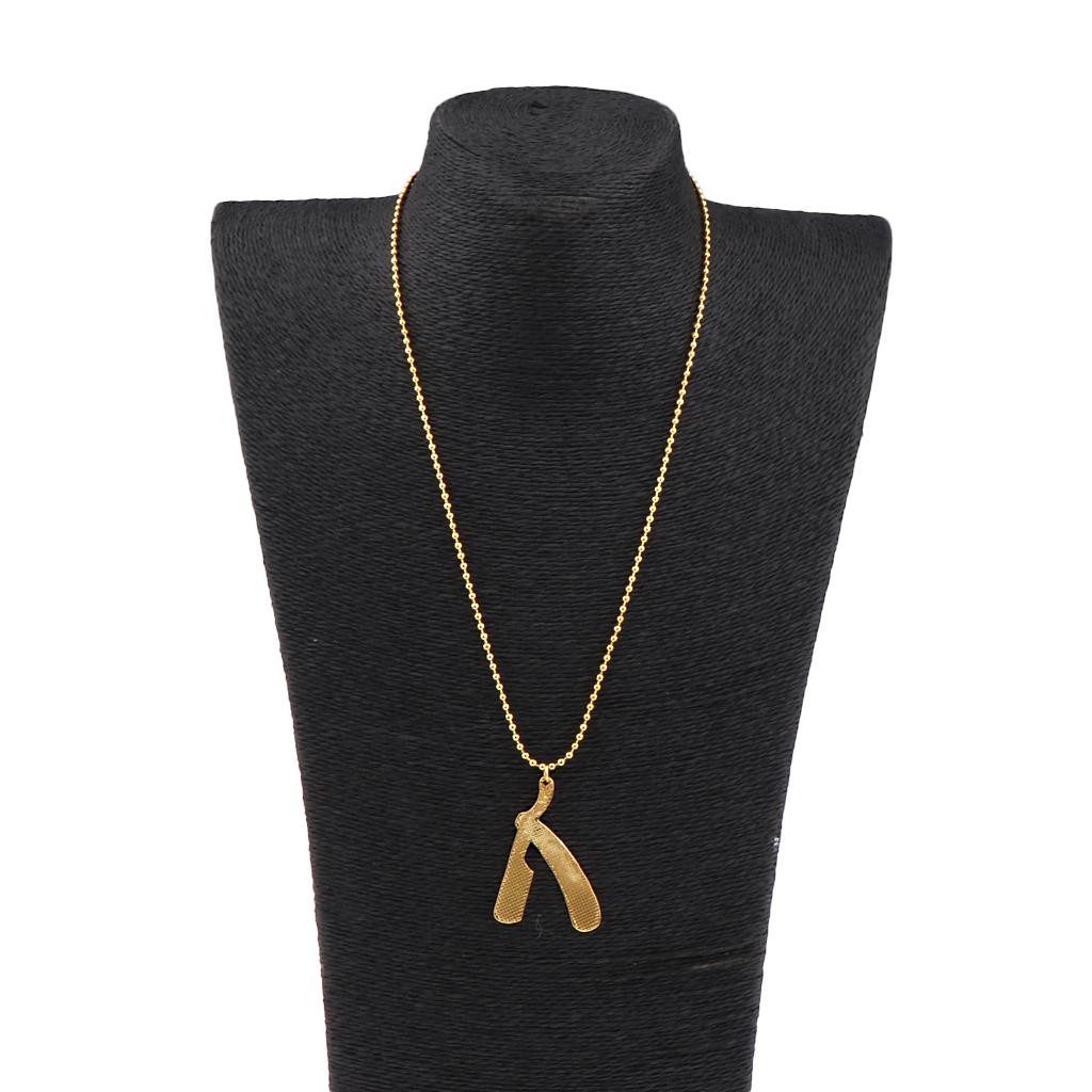 2xPersonalized Necklace Barber Shaver Pendant Metal Necklace Chain for Men 02