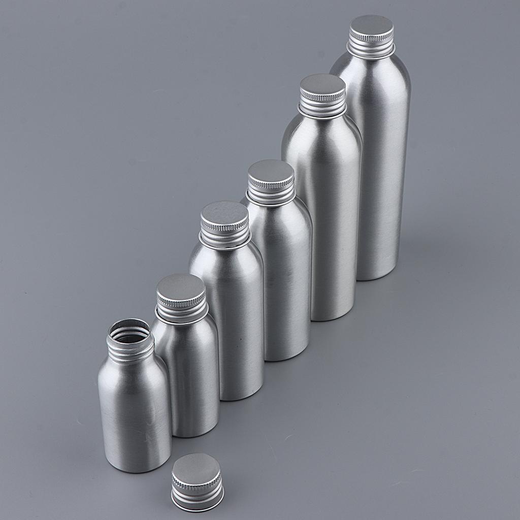 3x2Pcs Aluminum Empty Refillable Cream Lotion Bottle Travel Shampoo Container