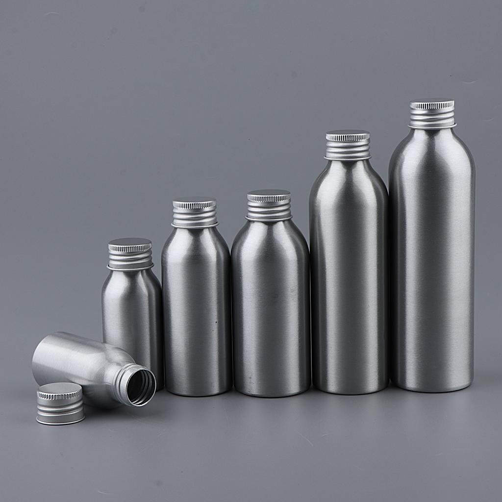 4x2Pcs Aluminum Empty Refillable Cream Lotion Bottle Travel Shampoo Container