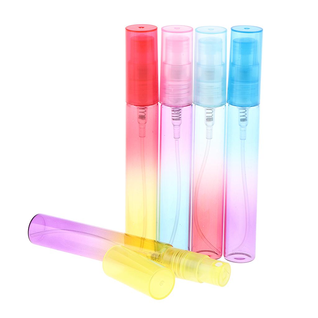 6x5x Empty 4/8mL Refillable Perfume Bottles Pump Spray Tube Glass Vials 10 cm