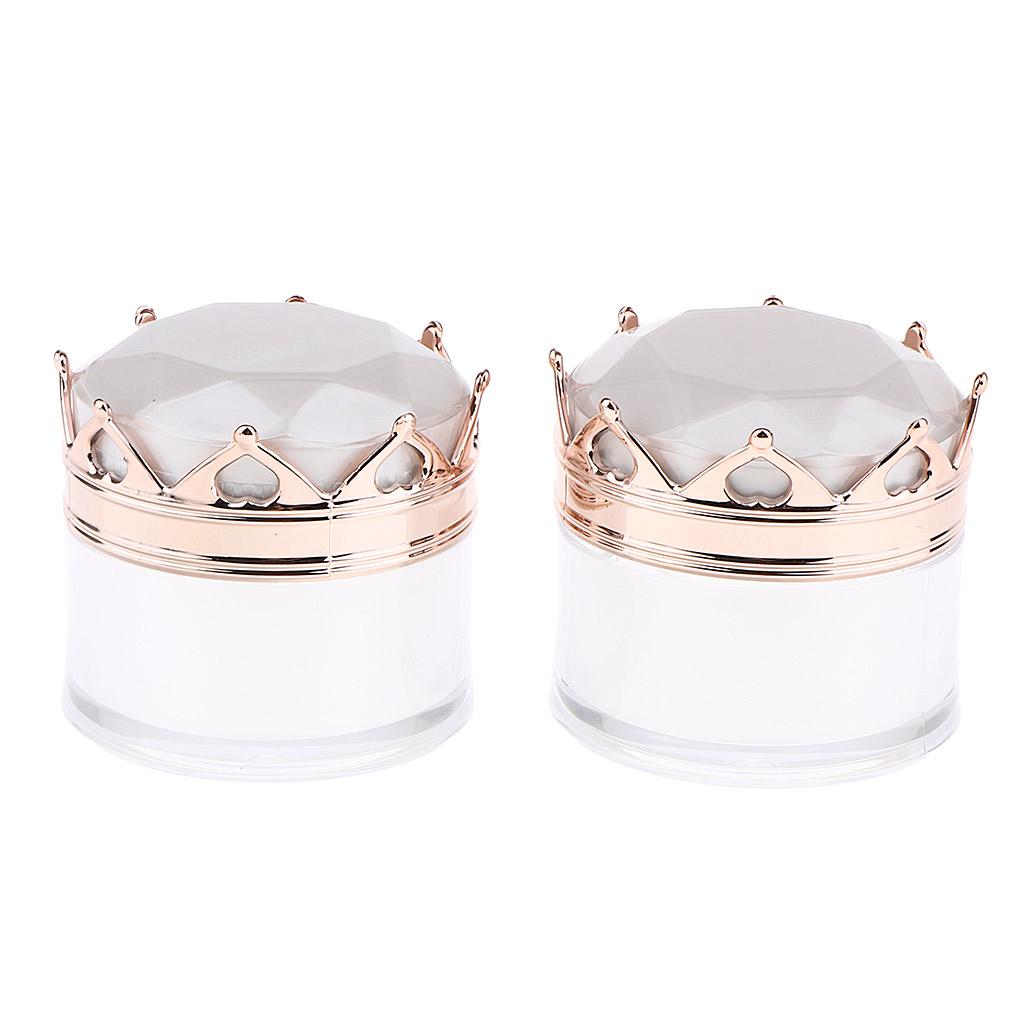 4x2Pcs Empty Plastic Makeup Cream Jar Lotion Bottle Cosmetic Container Filling