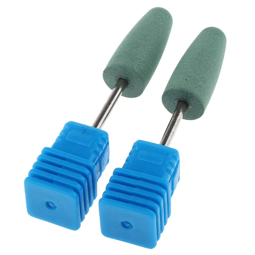 4x2pcs Pro Silicone Nail Polishing Cuticle Pusher Nail Art File Drill Bit X03