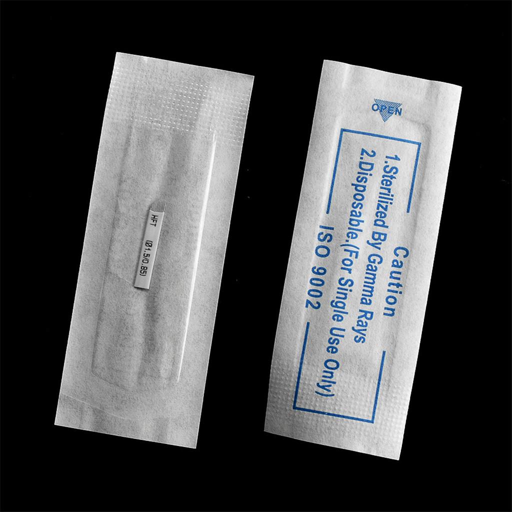 100X Stainless Steel Tattoo Eyebrow Acne Removal Beauty Needles 12Needles