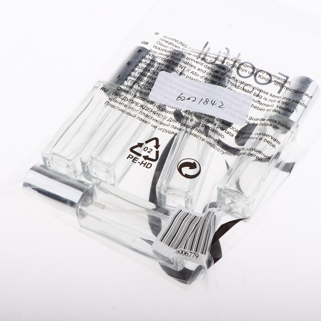 2x5x 8ml Refillable Perfume Atomizer Empty Spray Bottle Silver Cap