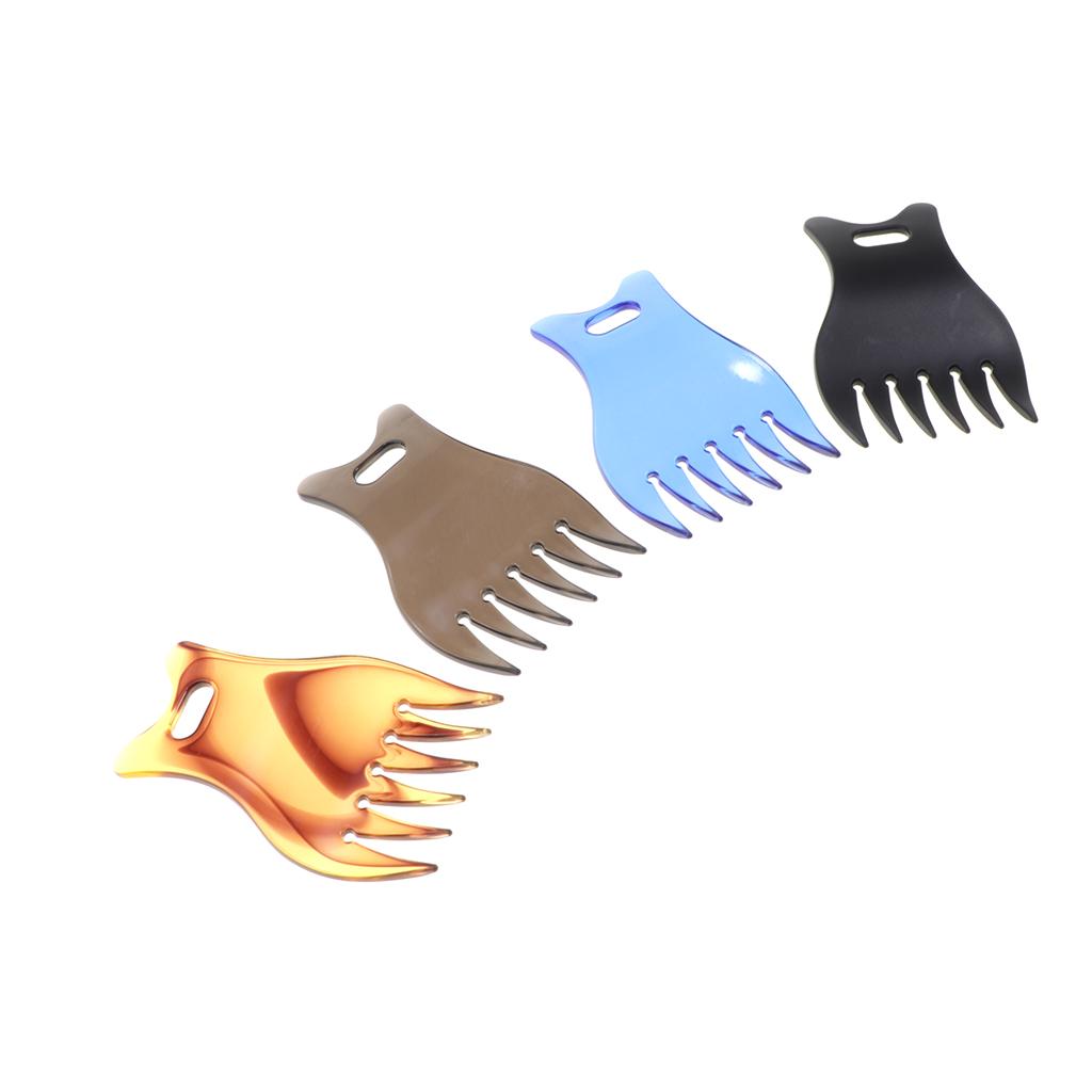 3xProfessional Plastic Wide Tooth Oily Hair Comb Styling Hair Lift Combs Blue
