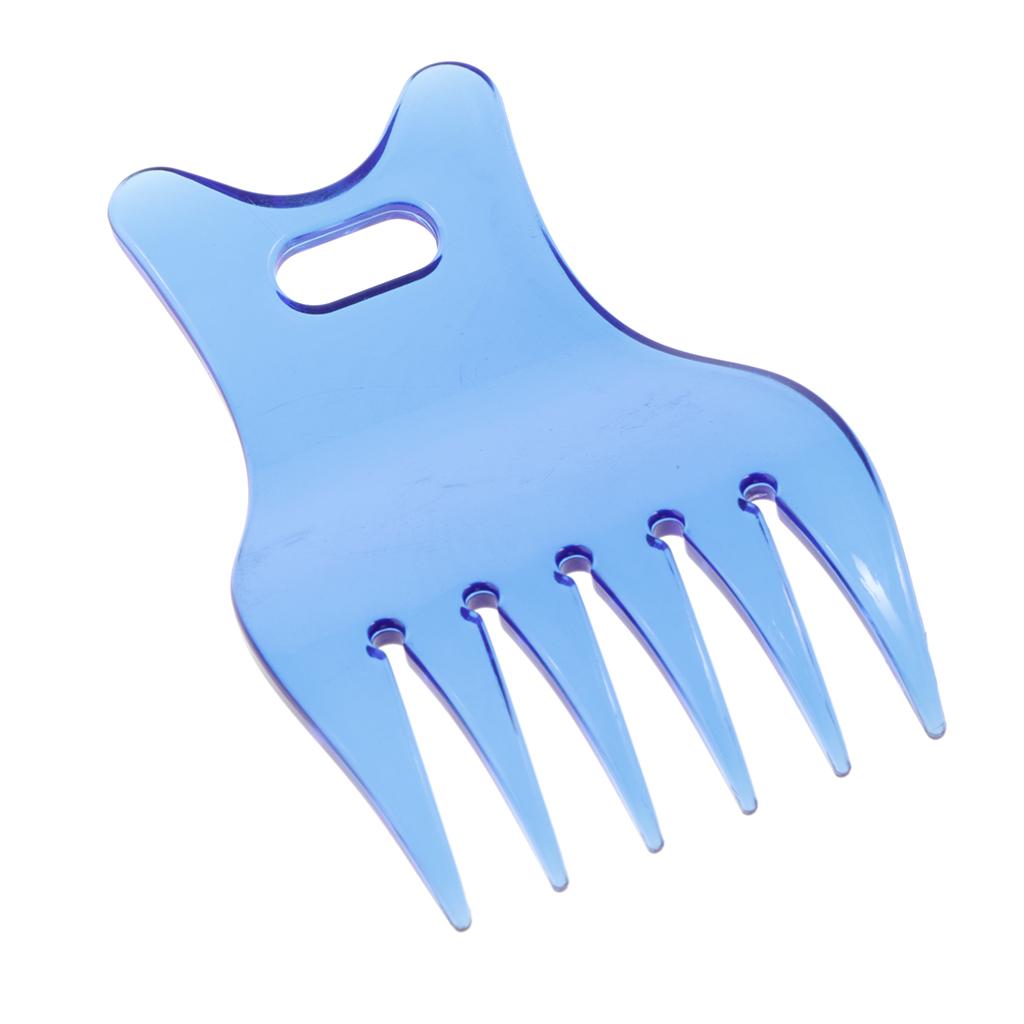3xProfessional Plastic Wide Tooth Oily Hair Comb Styling Hair Lift Combs Blue