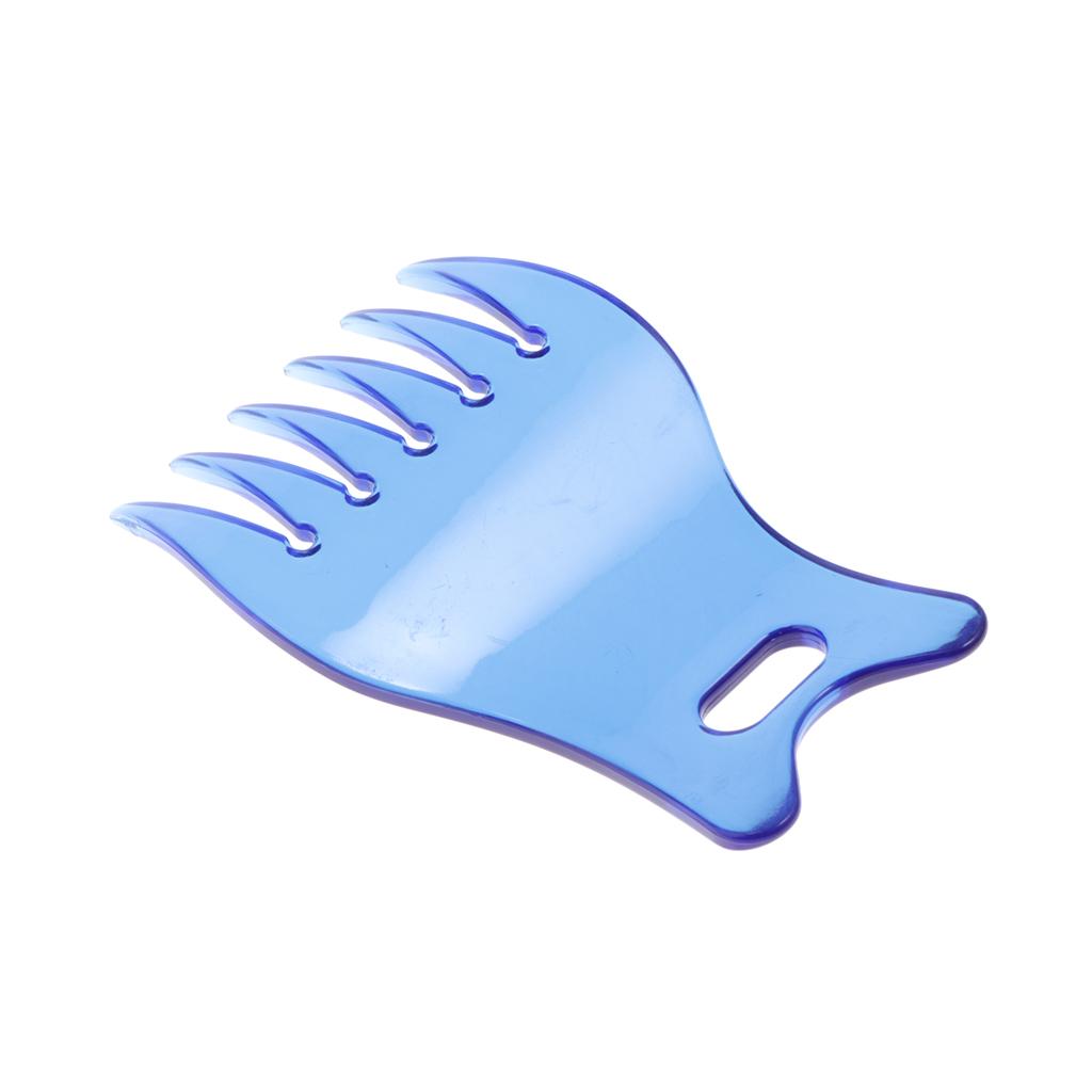 3xProfessional Plastic Wide Tooth Oily Hair Comb Styling Hair Lift Combs Blue