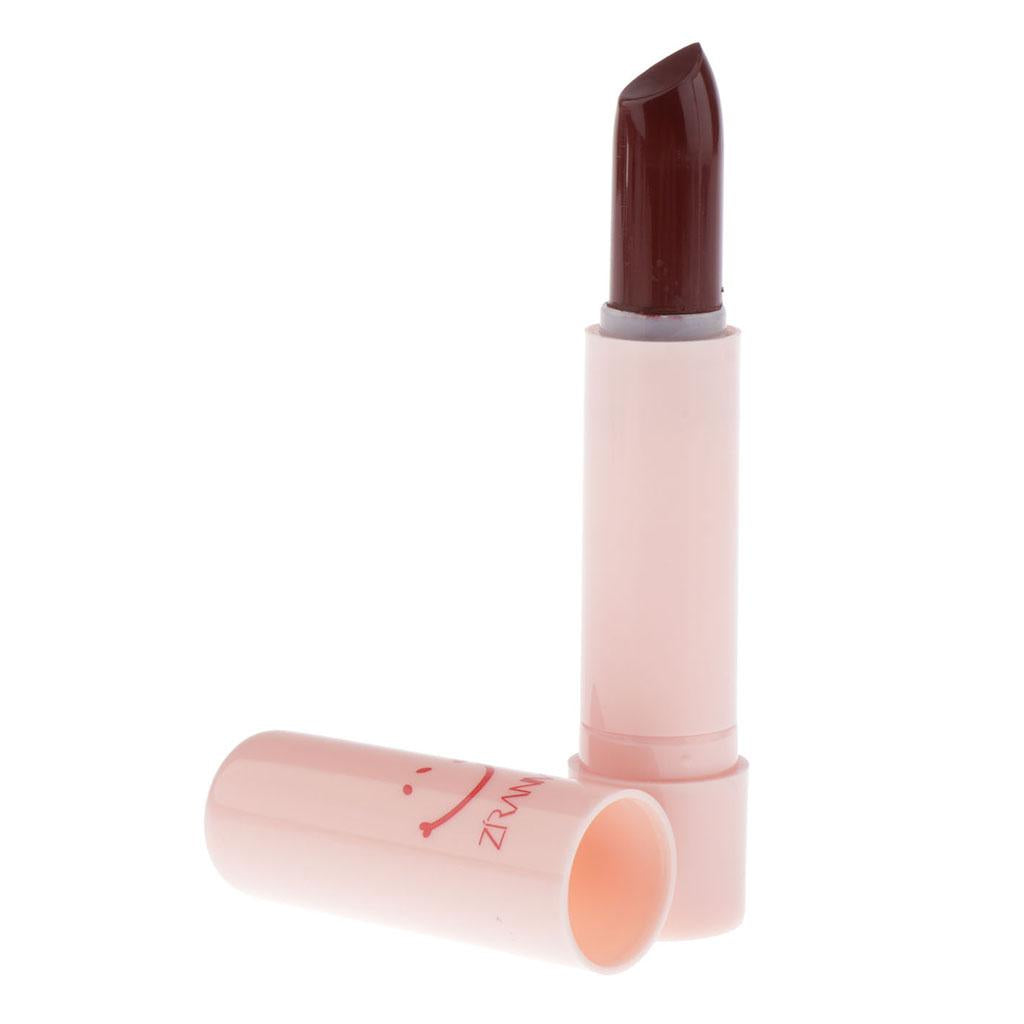 3xLong Lasting Matte Lipstick Makeup Cosmetics Moisturizing Smooth Lip Stick Dark Red