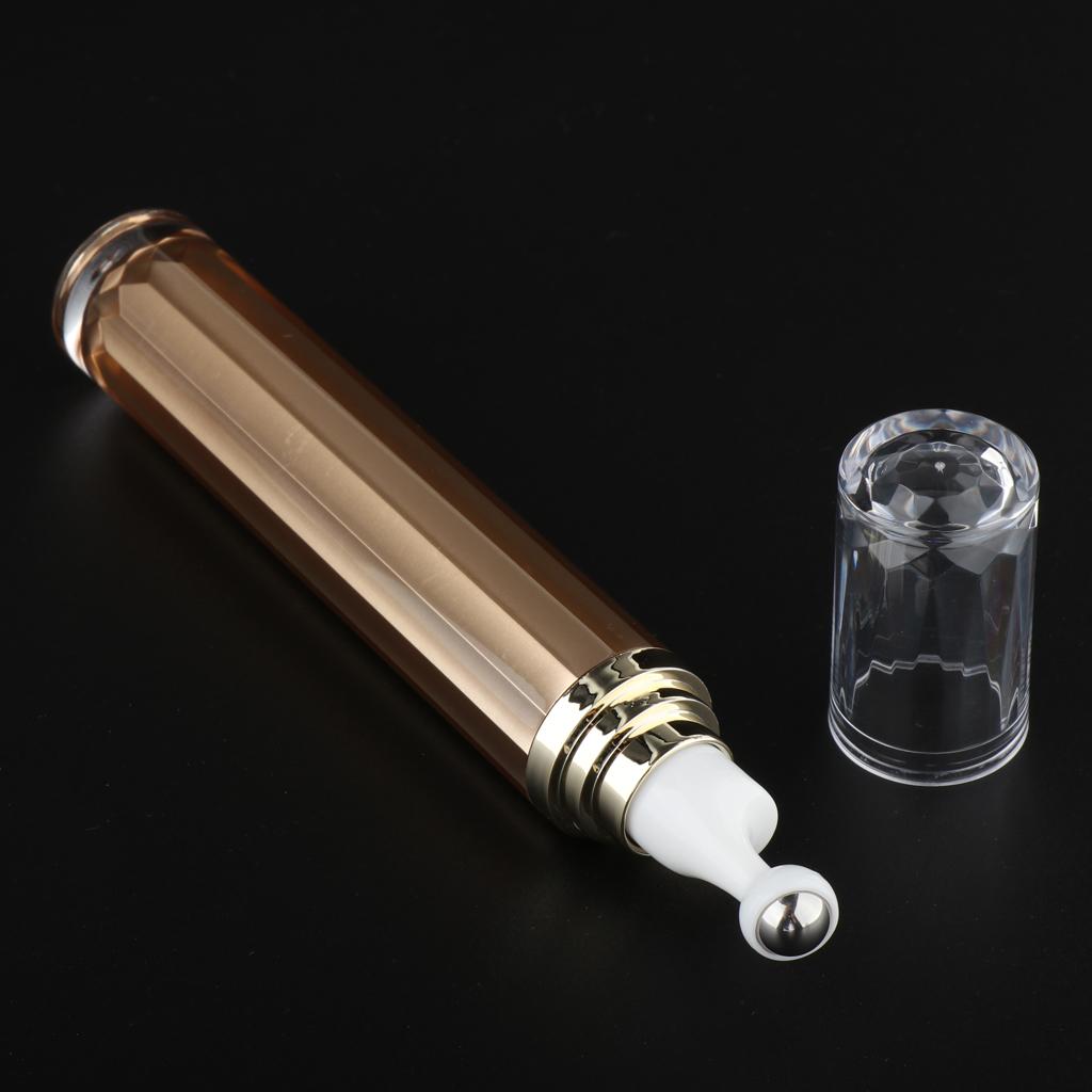 3x20ml Roll on Roller Bottle for Eye Cream Perfume Essential Oil Vials Golden