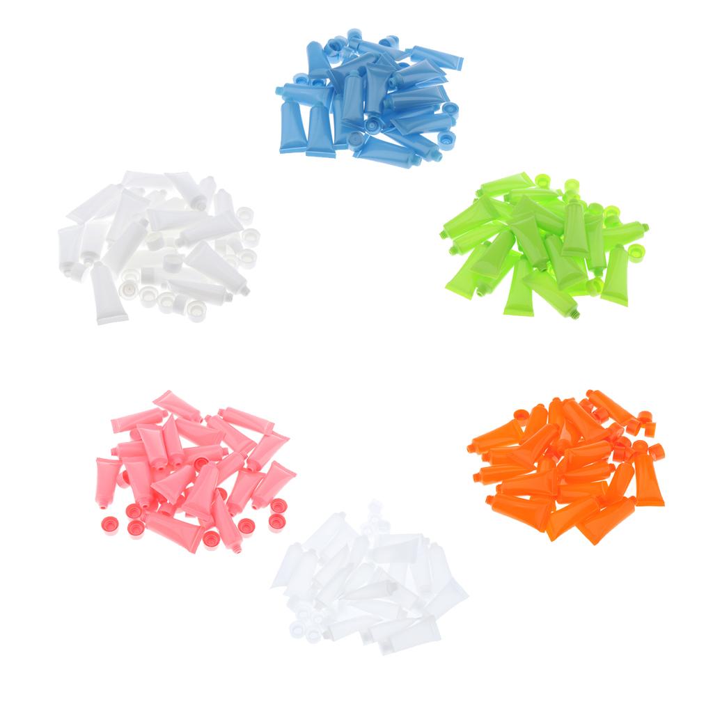 20x 10ml Empty Plastic Tubes Bottles for Body Lotion Cream Lip Gloss Orange