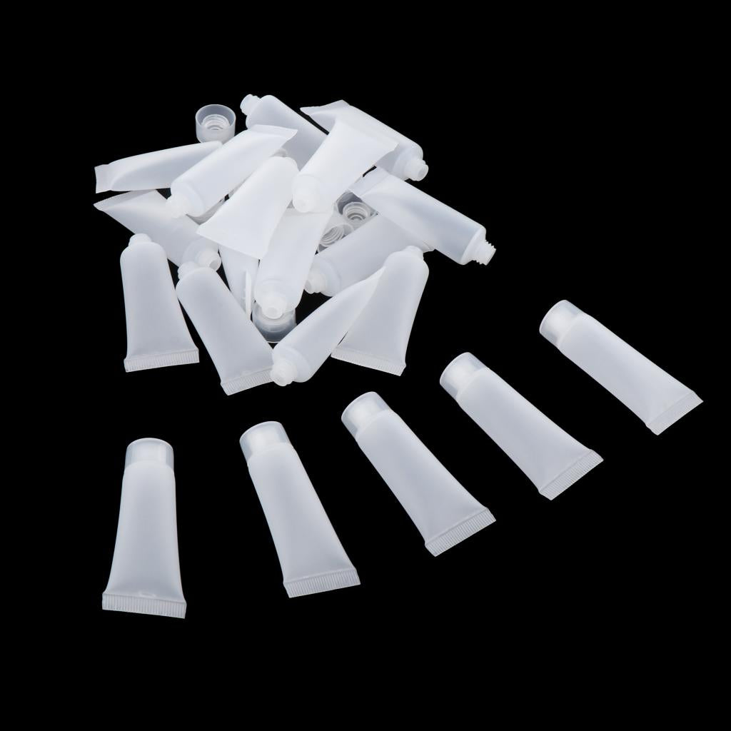 20x Empty Squeeze Tube Vial Bottles for DIY Lotion 10ml