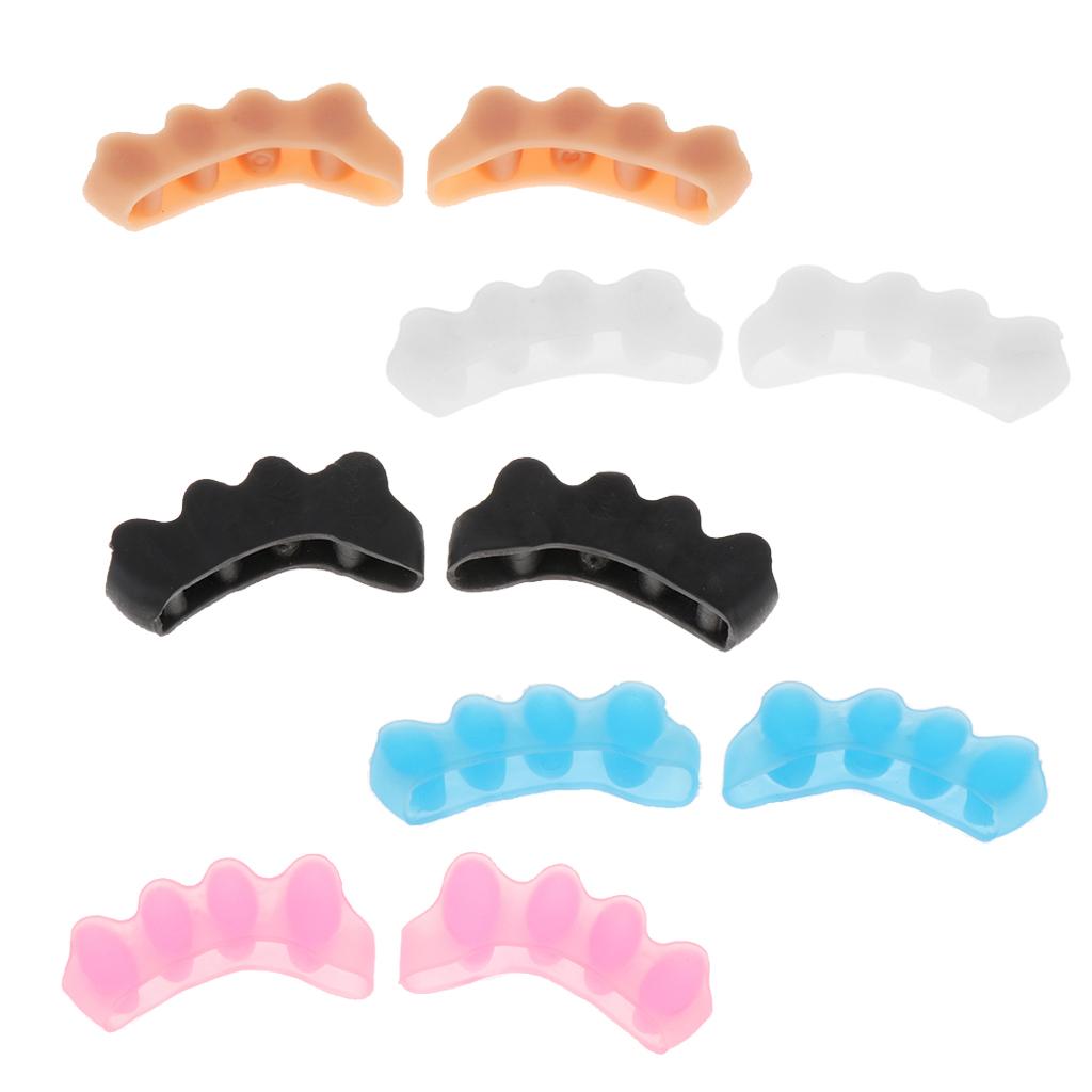 3x4 Holes Silicone Toe Separators Pain Relief Rubber Spacers Nail Polish Tools