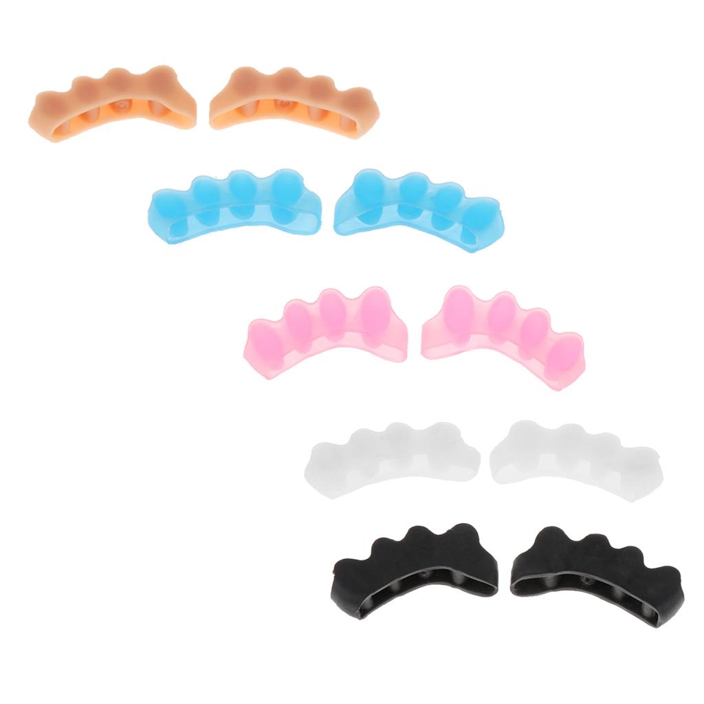2x4 Holes Silicone Toe Separators Pain Relief Rubber Spacers Nail Polish Tools