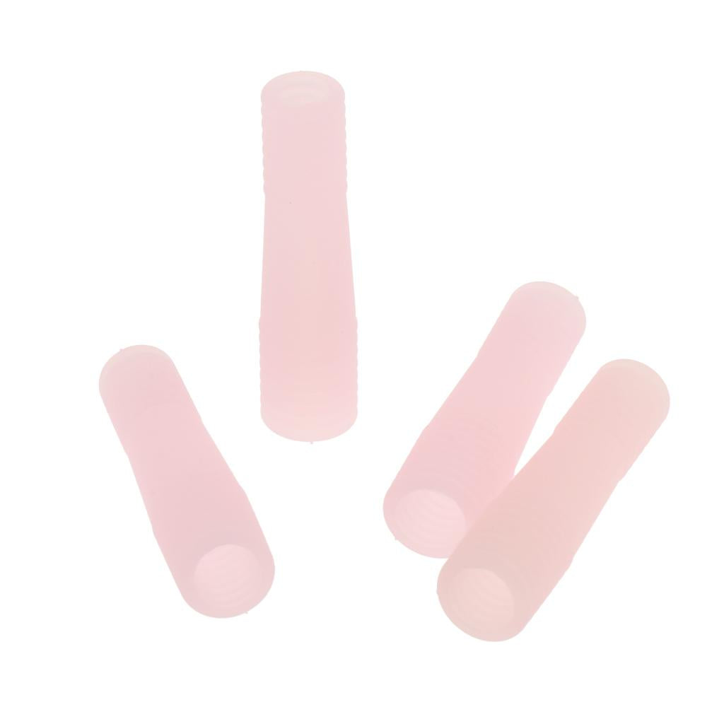 3x2 Pairs Silicone Cuticle Nipper Dead Skin Clipper Protective Cover Pink