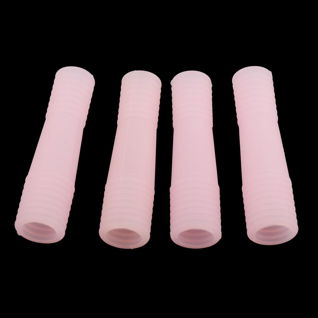 3x2 Pairs Silicone Cuticle Nipper Dead Skin Clipper Protective Cover Pink